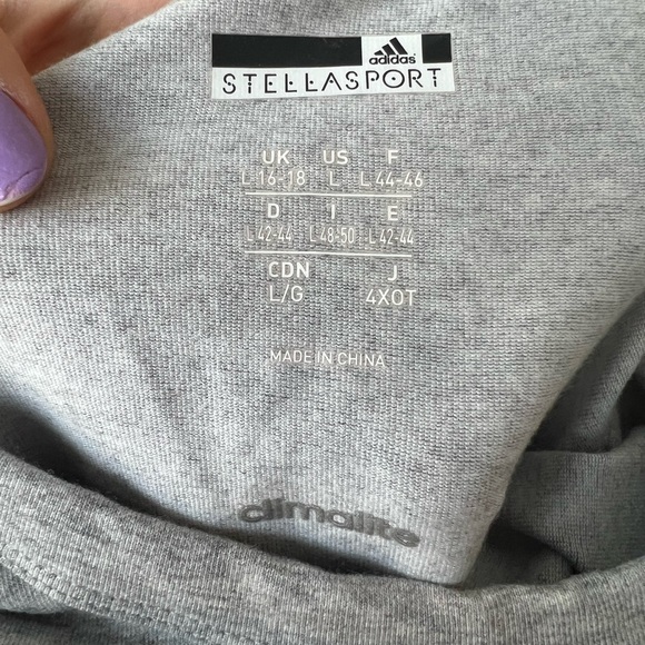 ADIDAS X STELLA MCCARTNEY Grey T-shirt Women’s size Large - Picture 10 of 10